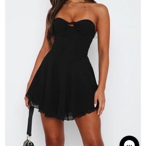 Black corset mini dress